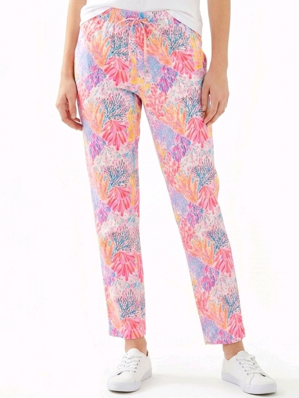 Lilly Pulitzer Splendor In The Sand 100% Linen Emora Pants Sz 00 - Picture 1 of 13